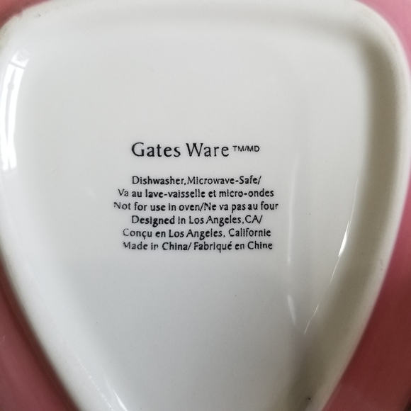 GatesWare mug and plate set pink with hearts - Picture 6 of 6